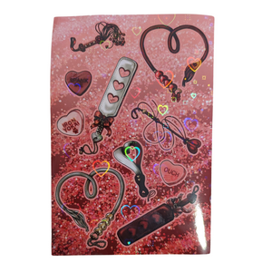HOLOGRAPHIC STICKER SHEET – VALENTINE'S DAY PLAY