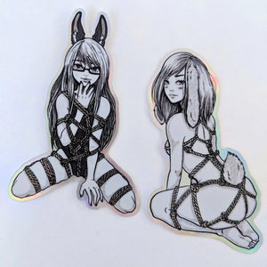 HOLOGRAPHIC STICKER PACK – BUNNY GIRLS
