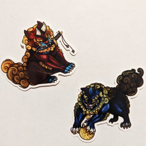 STICKER PACK - LION DOGS