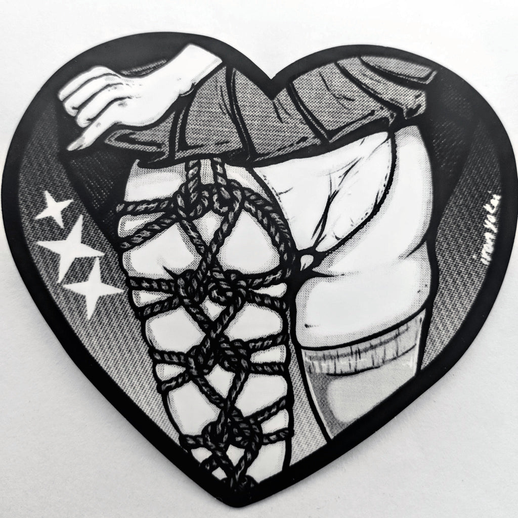 VINYL STICKER – UPSKIRT SHIBARI V3 (HEART TIE)